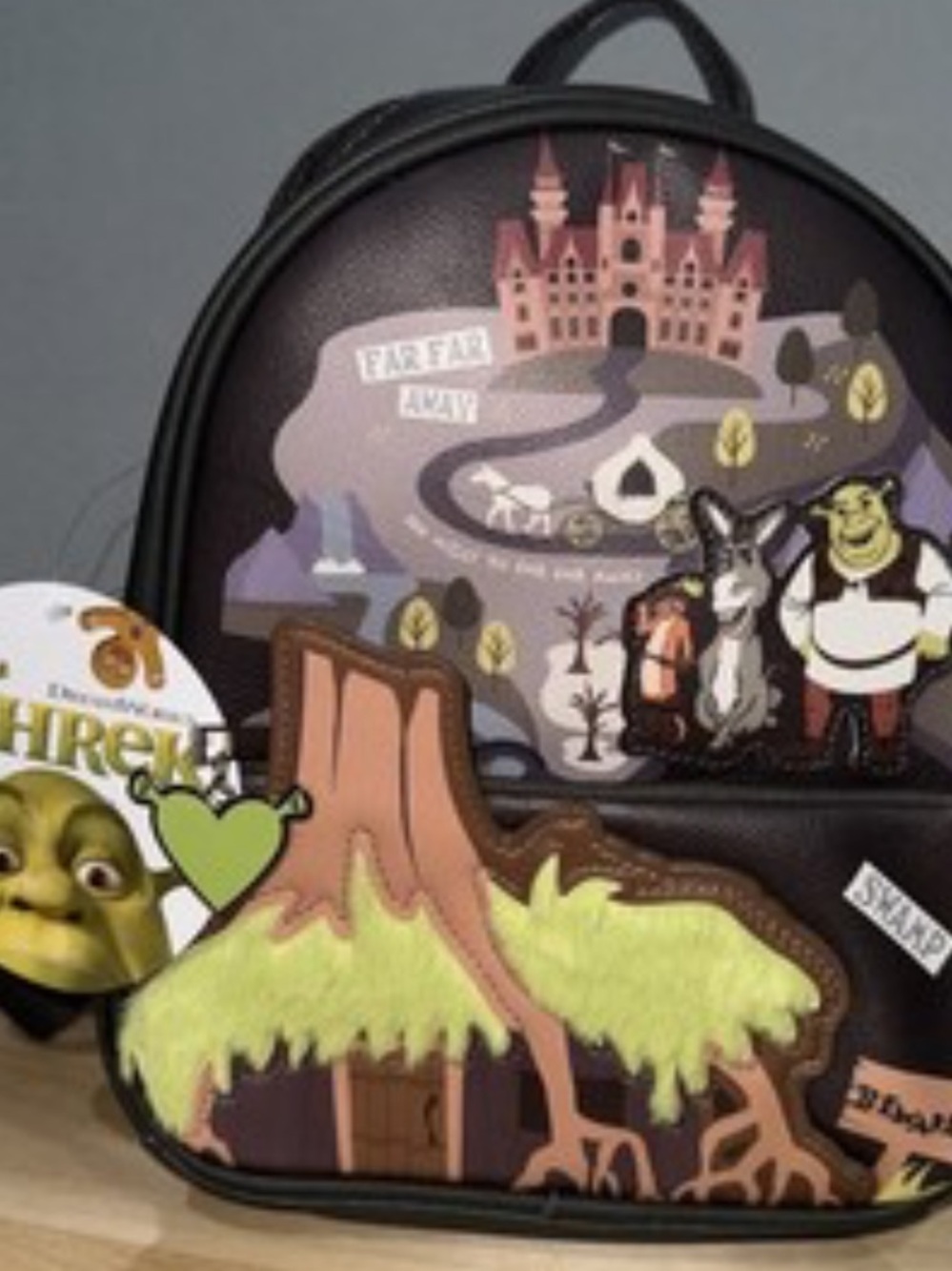 Dream-works Shrek-Themed Mini Backpack - Men Bags 10.5”